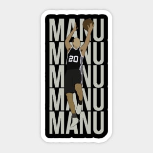 Manu Ginobili - San Antonio Spurs Sticker